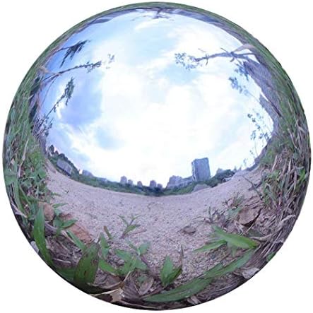 Kanff Durable Stainless Steel Gazing Ball, Hollow Ball Mirror Globe Polished Shiny Sphere for Home Garden (8 INCH)