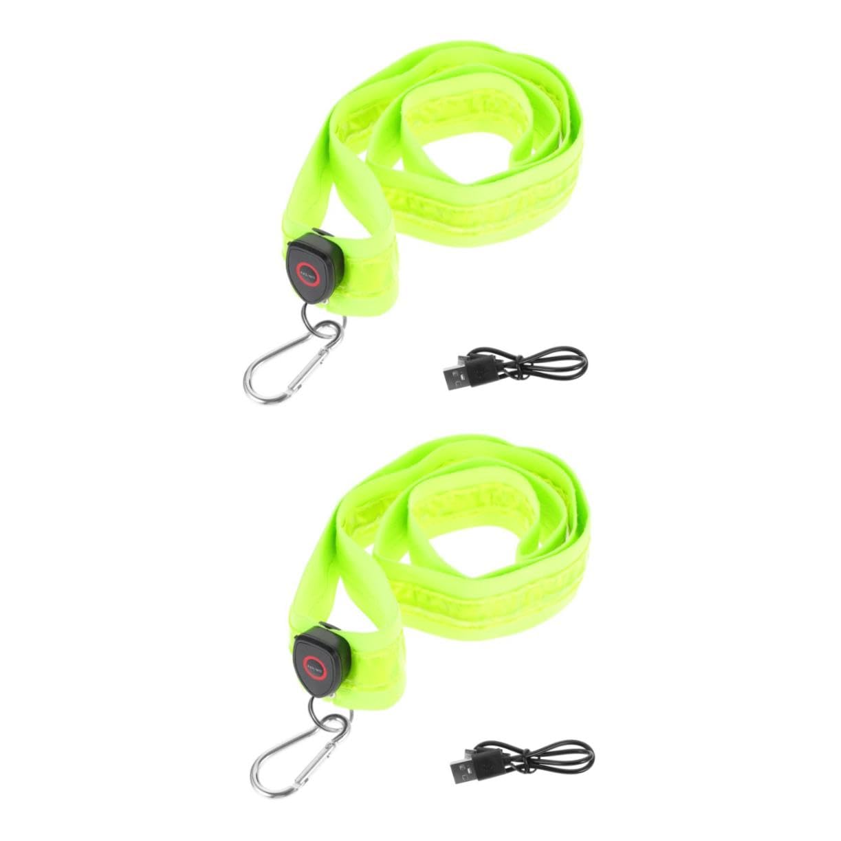 ibasenice Bretelles Croisées Lumineuses Ceinture LED Lumières LED Brassard De Course à Pied Ceinture D'épaule Bande LED Lumière LED Bandoulière Brillante Vert Nylon