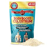 BodyBoost Whole Colostrum, 100% Bovine Colostrum Powder, Immune Booster with Immunoglobulin & Lactoferrin, Grass Fed Colostrum for Gut Health, 16 oz