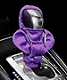 Zlirfy Universal Fit Automotive Gear Shifter Knob Cover,Shift Cover for Car,Fashionable Sweater Design Car Gear Shift Cover,Manual Auto Shift Boot Cover,Car Interior Decor Accessories(Purple)