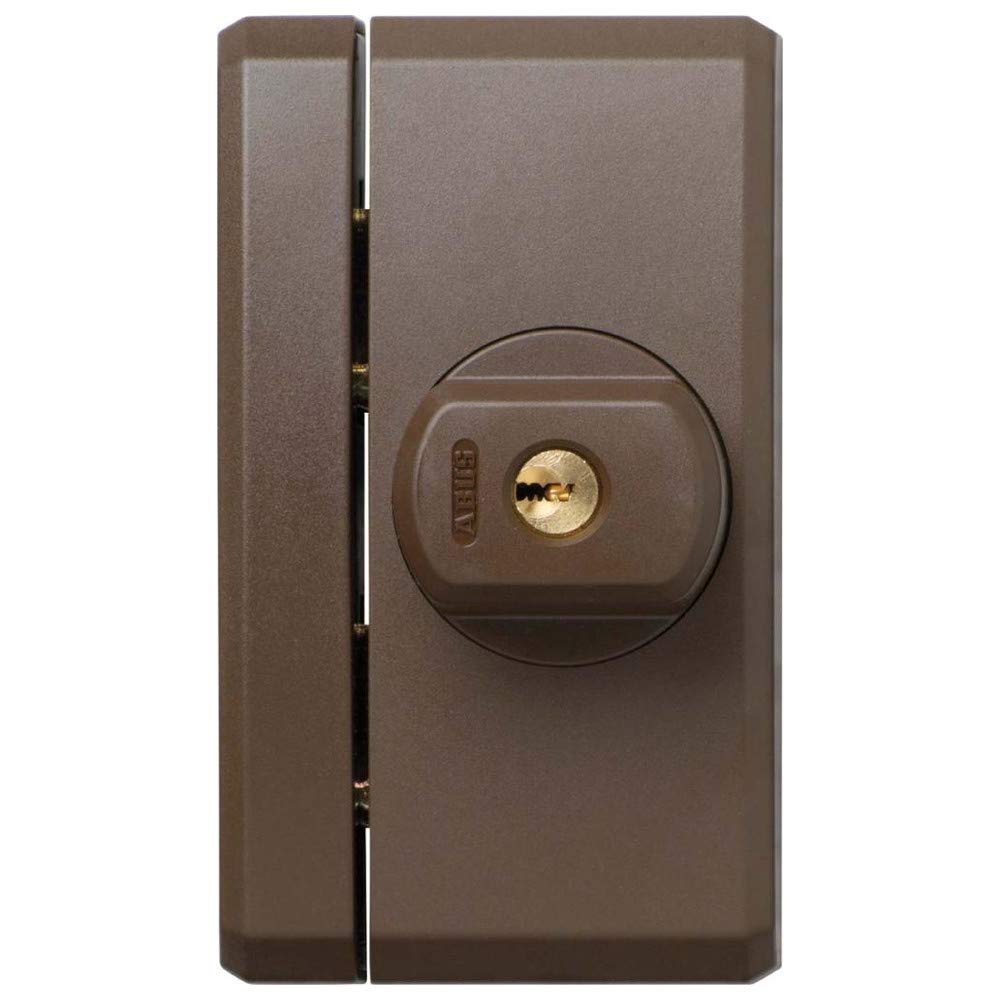 ABUS Seguro adicional para ventanas FTS96 AL0125 - Cerradura para ventana con dos pasadores de acero - Cierre Uniforme - Nivel de Seguridad ABUS 10 - 31744 - Marrón