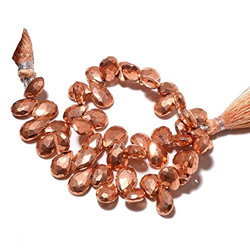 Perles pyrite briolette facettées LKBEADS de qualité gemme pour bijoux haut de gamme
