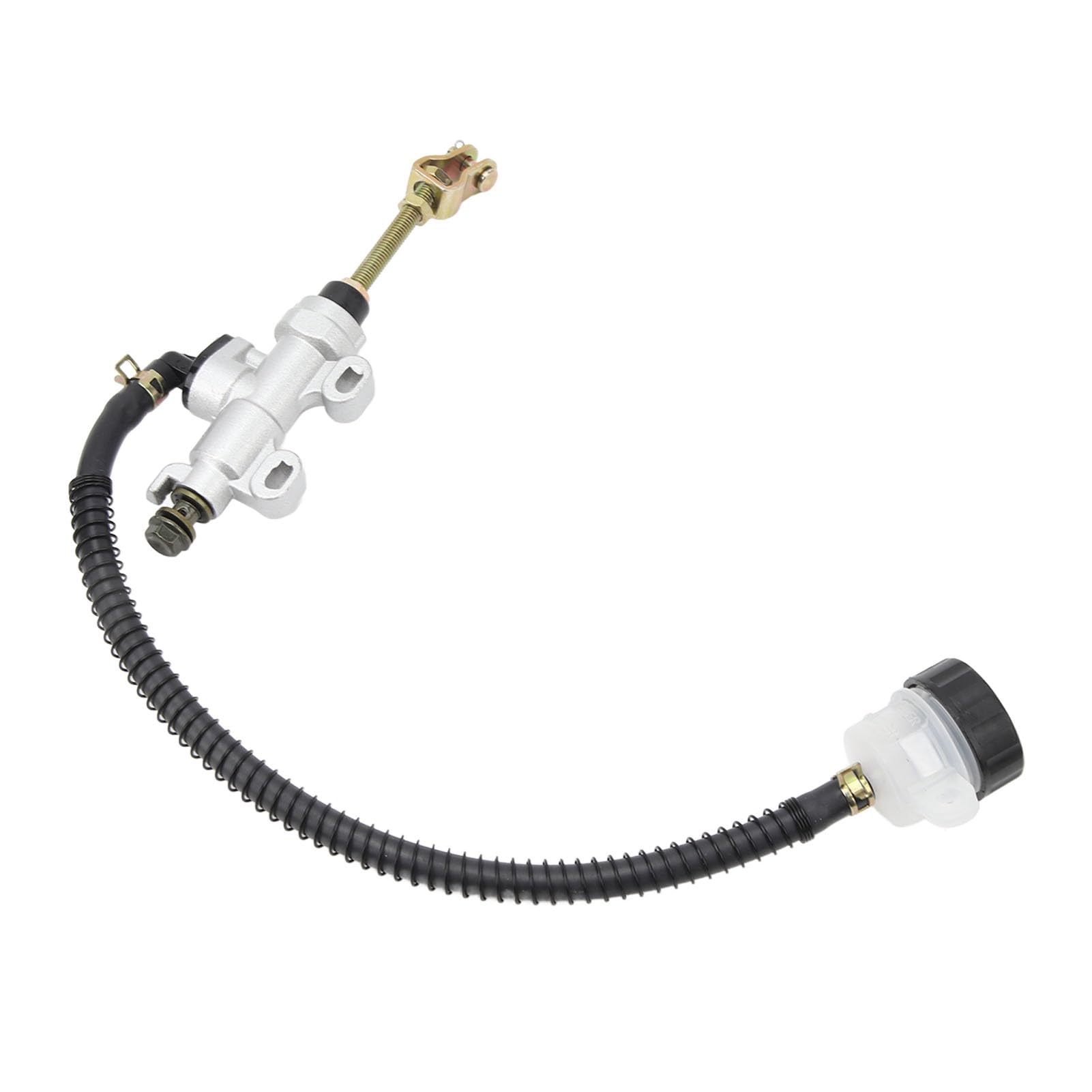 Yinhing Keeway Superlight 125 Freno Trasero Maestro Motocicleta Freno de Pedal Trasero Bomba de Cilindro Maestro Hidráulico para Depósito Plateado (WHITE)