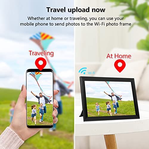 Image of FRAMEO WiFi Digital Photo Frame, 10.1 Inch Digital Picture Frame, 1280x800 IPS LCD Touch Screen, Auto-Rotat Built in 16GB Memory, Share Moments Instantly via Frameo App from Anywhere, New Model Black