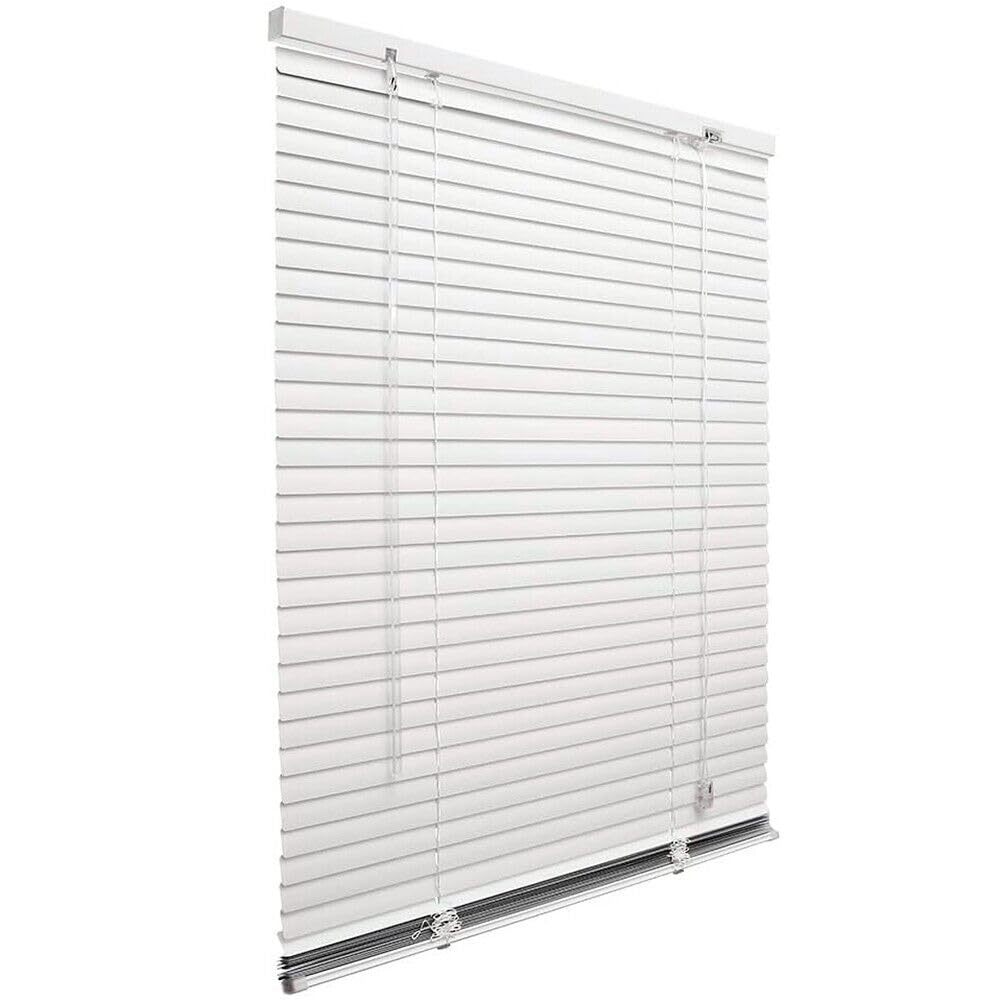 Tenda Veneziana Alluminio A Muro Bianca Lamelle Inclinabili 25 mm Parasole Finestre Porte 80x180 Cm