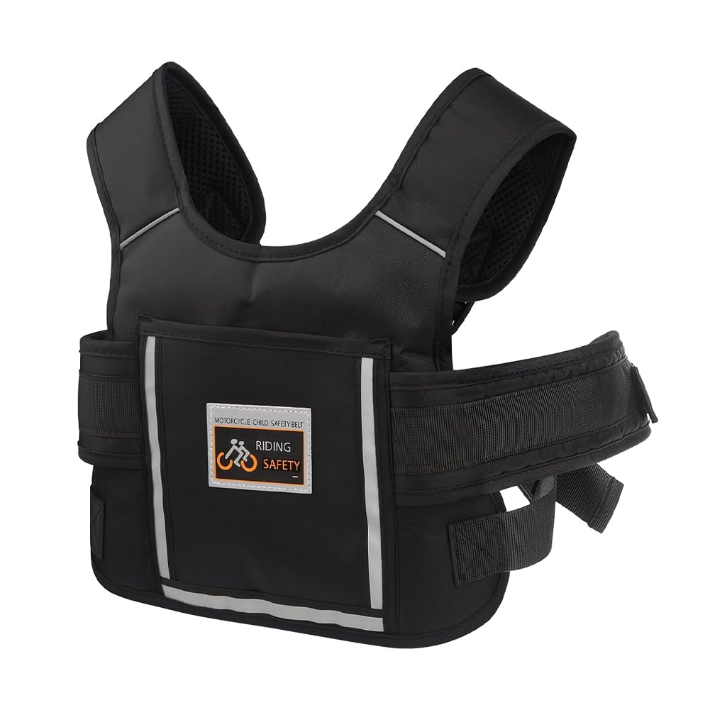 Cinturón de seguridad para moto infantil, nailon, 30 kg, capacidad de carga para moto y scooter