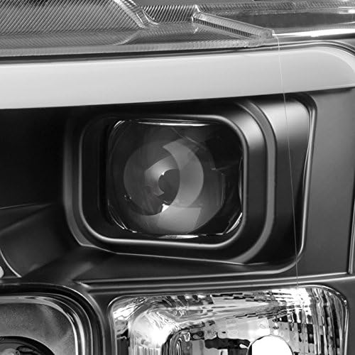 AKKON - For 15-17 Ford F-150 F150 [Factory LED DRL Tube Type] Black Bazel Projector Headlights Lamps
