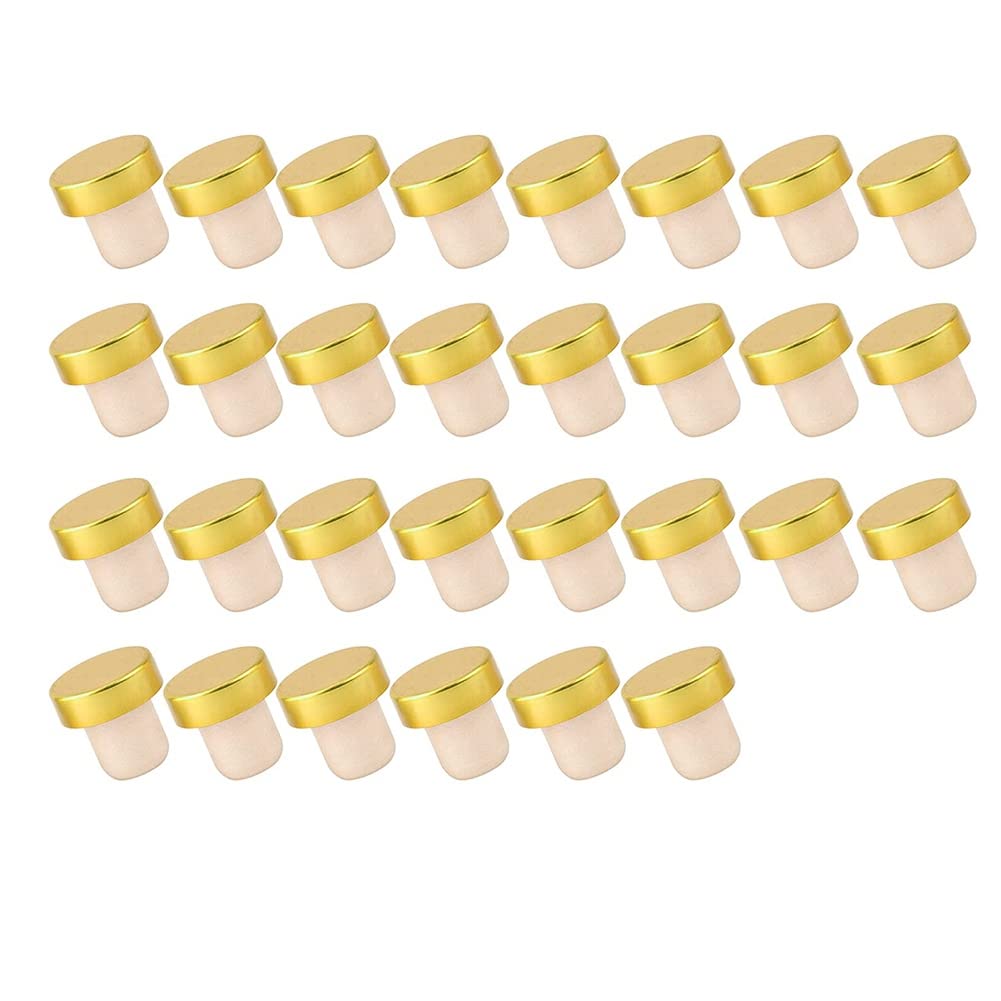CTRLZS 30Pcs Champagne Rubber Bottle Cap Cover Wine Stopper Kitchen Bar Supplies T-Shape Bottle Sealing Plug Bar Beer Cork