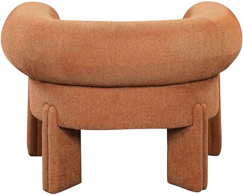 Sillón Art Deco Tela Naranja Oscuro miniatura 4