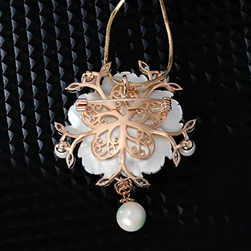 Broche de concha natural accesorio for traje y abrigos 3