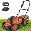 Maxlander Lawn Mowers, 2-in-1 Electric Lawn Mower Cordless,13 Inch 20V Battery Powered Lawn Mower with Brushless Motor, 5-Position Height Adjustment, 1 * 4.0Ah Battery and Charger Included