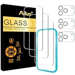 Ailun 3 Pack Screen Protector for iPhone 17 Pro [6.3 inch] + 3 Pack Camera Lens Protector with Installation Frame,Sensor Protection,Dynamic Island Compatible,Case Friendly Tempered Glass Film