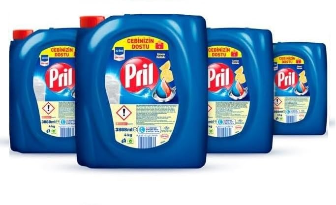 Pril Elde Yıkama Sıvı Bulaşık Deterjanı 4 x 4kg Limon (16kg)