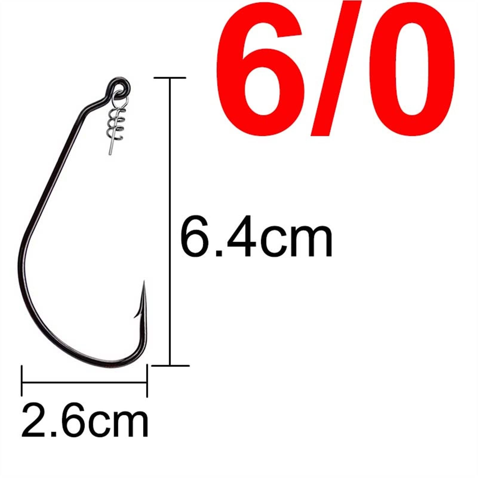 Ami da Pesca 20 Pezzi Ganci da Pesca Larga Ganci da Pesca Jig Grand Big Bass Hook Black High Carbon Acciaio Acciaio a manovella Gancio for la Pesca da Pesca Morbida Gancio da Pesca