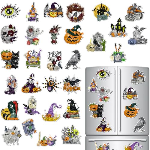 Kit Magnéticos de Arte Diamante Halloween 30 Pcs Copkim