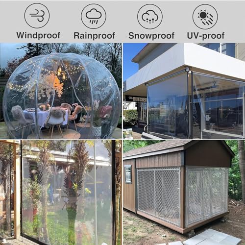 Lona transparente impermeable contra lluvia y nieve con protección UV 6