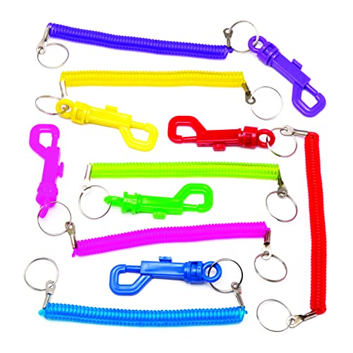 Baker Ross Porte Clef Extensible Coloré en Plastique - Lot de 6, Porte Clef Enfant (AW526)