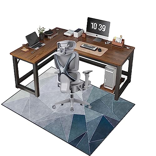 ZHXQ 70 x 100 CM Office Chair Mat for Hardwood Floors,Non-slip Desk Chair Mat Floor Carpet Protector Mat,Hard Floor Protector Mat for Office Chair for Wooden Floors,Computer Chair Rug for Home