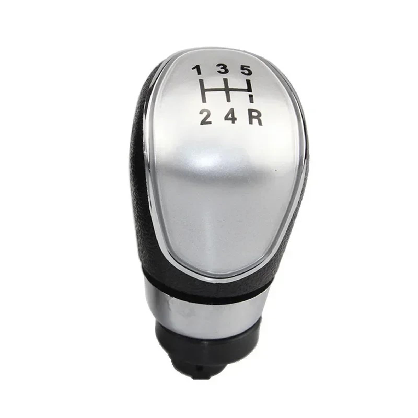 EHWLFVX Car Gear Shift for Mondeo MK4 for Fiesta MK7 2008-2013 5/6 Speed Gear Shift Knob Stick Head Lever Handle Automobiles Parts(5 Speed Silver)