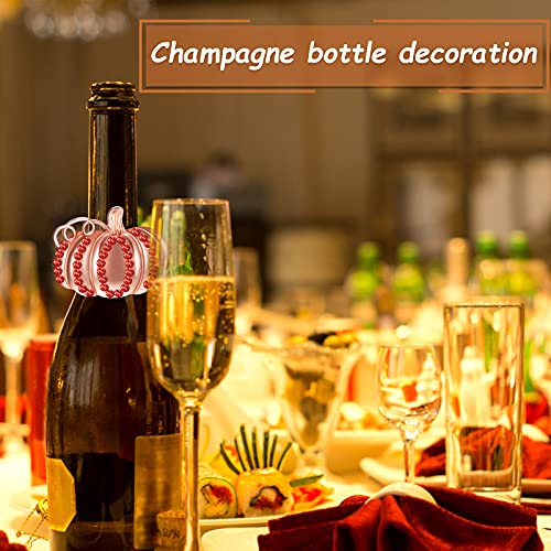 Halloween Thanksgiving Fall Pumpkin Napkin Ring Holder Alloy Rhinestone Napkin Holder Buckle Dinning Table Serviette Setting Decoration For Wedding Holiday Party Family Gather (6 Pieces) #TOP5
