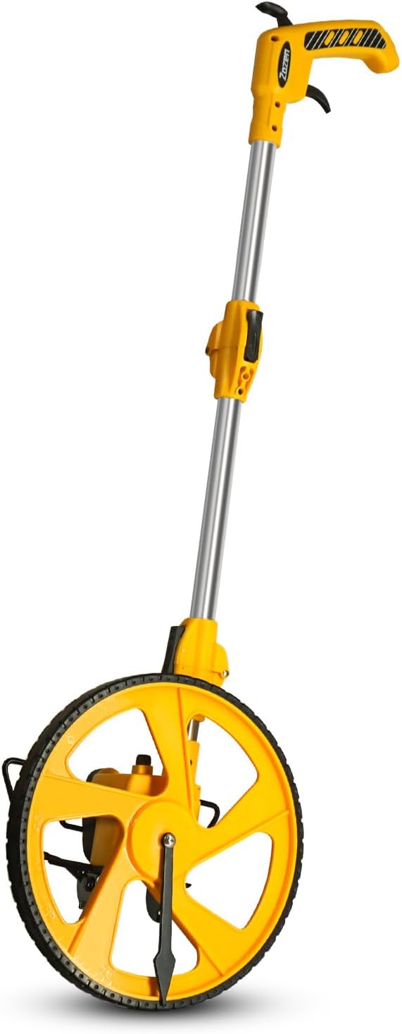 Zozen Professional Measure Wheel, with Brake & Handle Reset - Advanced Collapsible/Mechanical, Distance Measuring Wheel in Feet [Up To 10,000Ft], with Cloth Carrying Bag. | Mechanical Distance Wheel, Landscaping, Road Layout & Construction Work