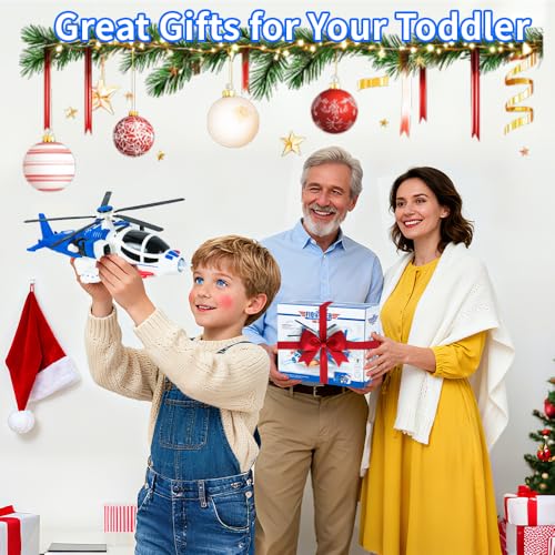 Helicopter Toy for Kids,Boys with Lights and Sounds, Kids Play Airplane, 360°Freedom and Operated Automatic Plane,Airplane Toys for 3 4 5 6 Year Old Up Toddler Boys Girls Birthday Party Favors(Blue) by Generic - Image 9