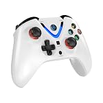 Cosmic Byte ARES Wireless Controller for PC, Hall Effect Joystick & Triggers, Dual Vibration, Backit ABXY Buttons, Turbo, Auto Turbo (White)