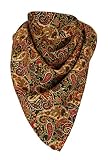Historical Emporium Men's 100% Silk Paisley Neckerchief Rust