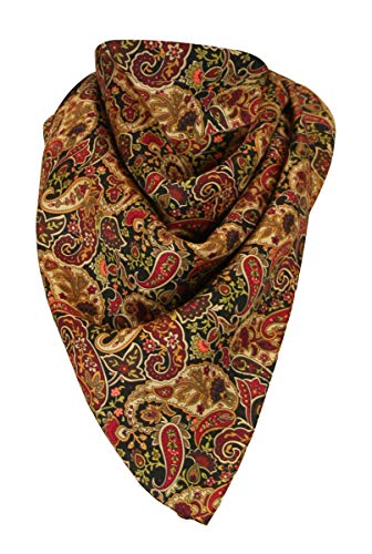 Historical Emporium Men's 100% Silk Paisley Neckerchief Rust #TOP11
