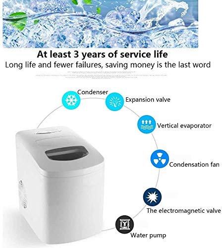 Ice Cube Maker Ice Maker Desktop-Haushalts-Gefrierschrank, der 15 kg Eiswürfel in 24 Stunden liefert, mit abnehmbarem… – Bild 4