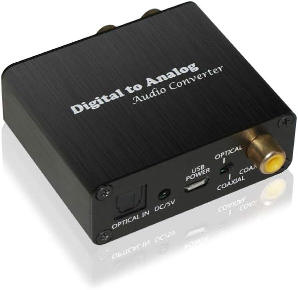 Digital to Analog Audio Converter w/ USB Power Cable and AC Adaptor - Black (65002)