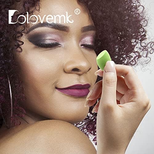 DOLOVEMK Mini Makeup Sponge Blender 6 Pcs - Latex-Free Beauty Sponge Blender Set,Applicator Sponges for Eye Makeup, Smooth Foundation Sponge Powder (6 Color FLAT EDGE)
