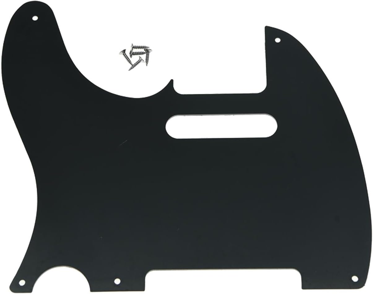 KAISH American Vintage 5 Hole Tele Pickguard TL Guitar Pick Guard Scratch Plate for Tele/Telecaster Black 3 Ply - Image 3