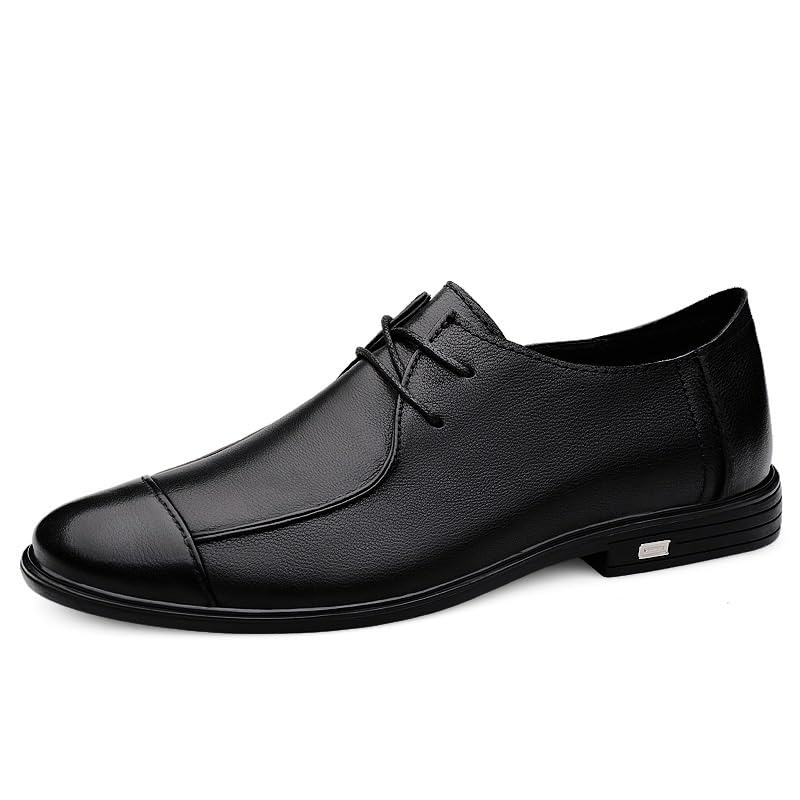 Men’s Tuxedo Lace-Up Dress Shoes Patent Leather Formal Pointed-Toe Oxfords for Wedding Office Business