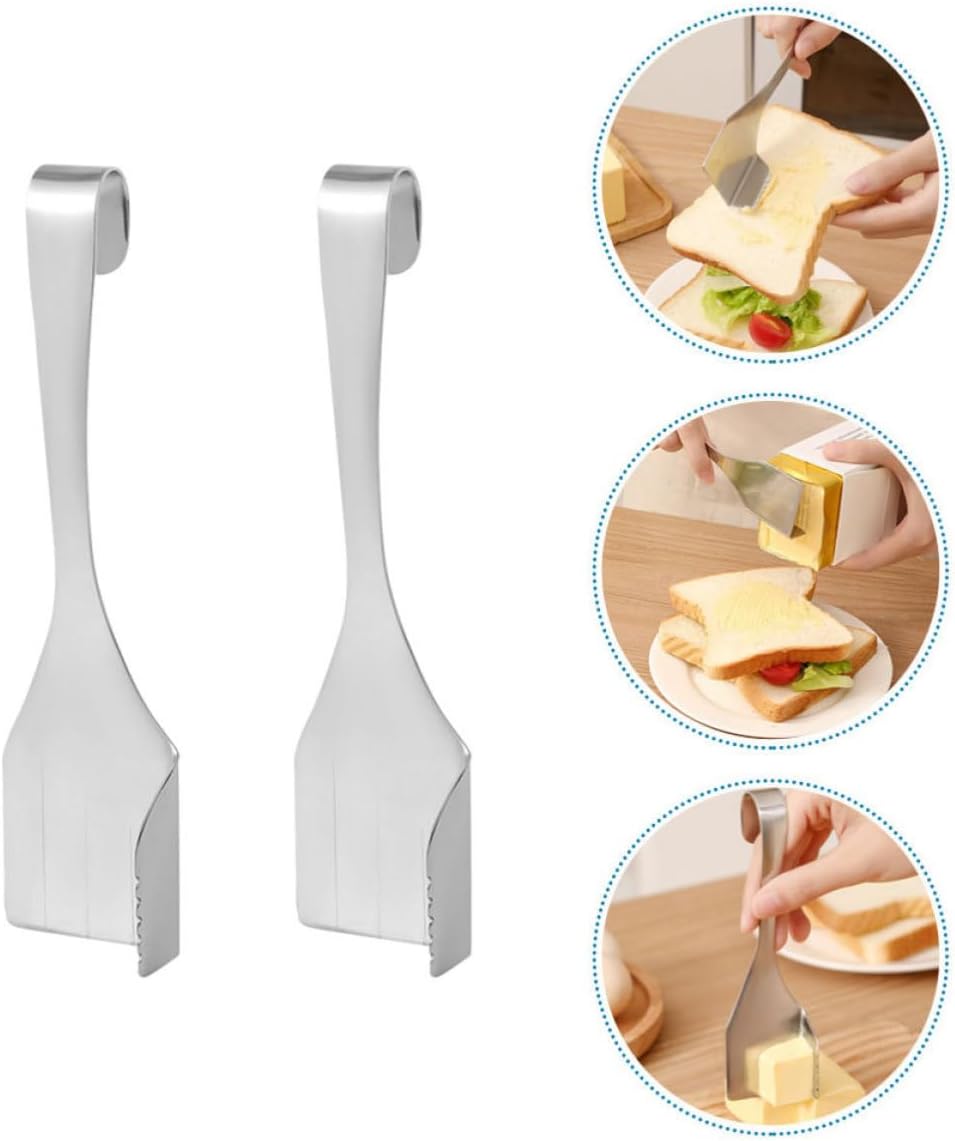 2pc Stainless Steel Butter Slicer with Ergonomic Handle for Bakers