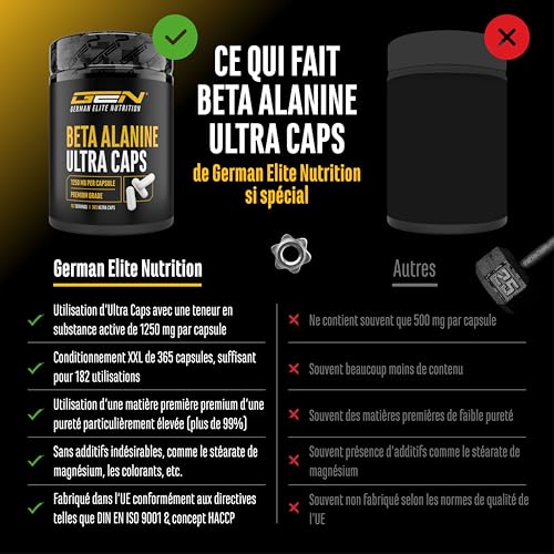 GEN GERMAN ELITE NUTRITION Bêta Alanine Ultra Caps - 365 Gélules – vue 3