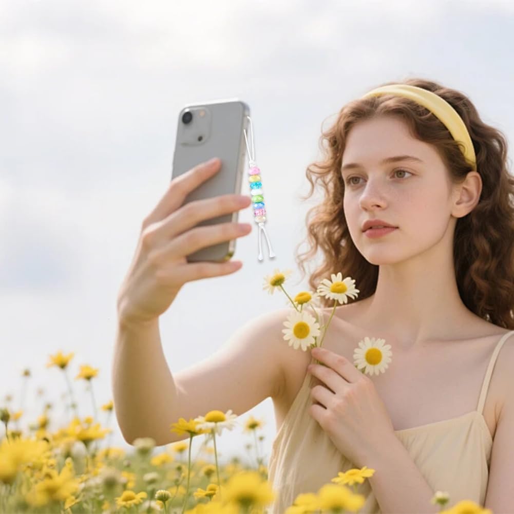 SUNNYCLUE 1 Box 100Pcs Acrylic Rondelle Beads Large Hole European Bead Bulk Iridescent Faceted Flat Round Abacus Charms Loose Spacers for Jewelry Making Bracelet Necklace Earring Craft Making Supplies - Image 6