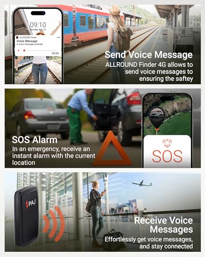 PAJ ALLROUND Finder 4G- GPS Tracker for Vehicles, Children, Seniors- Voice Messages- UK & Worldwide Real-time Tracking Device + SOS Button- Tracking/operation up to 20 days, Standby up to 60 days - Image 4