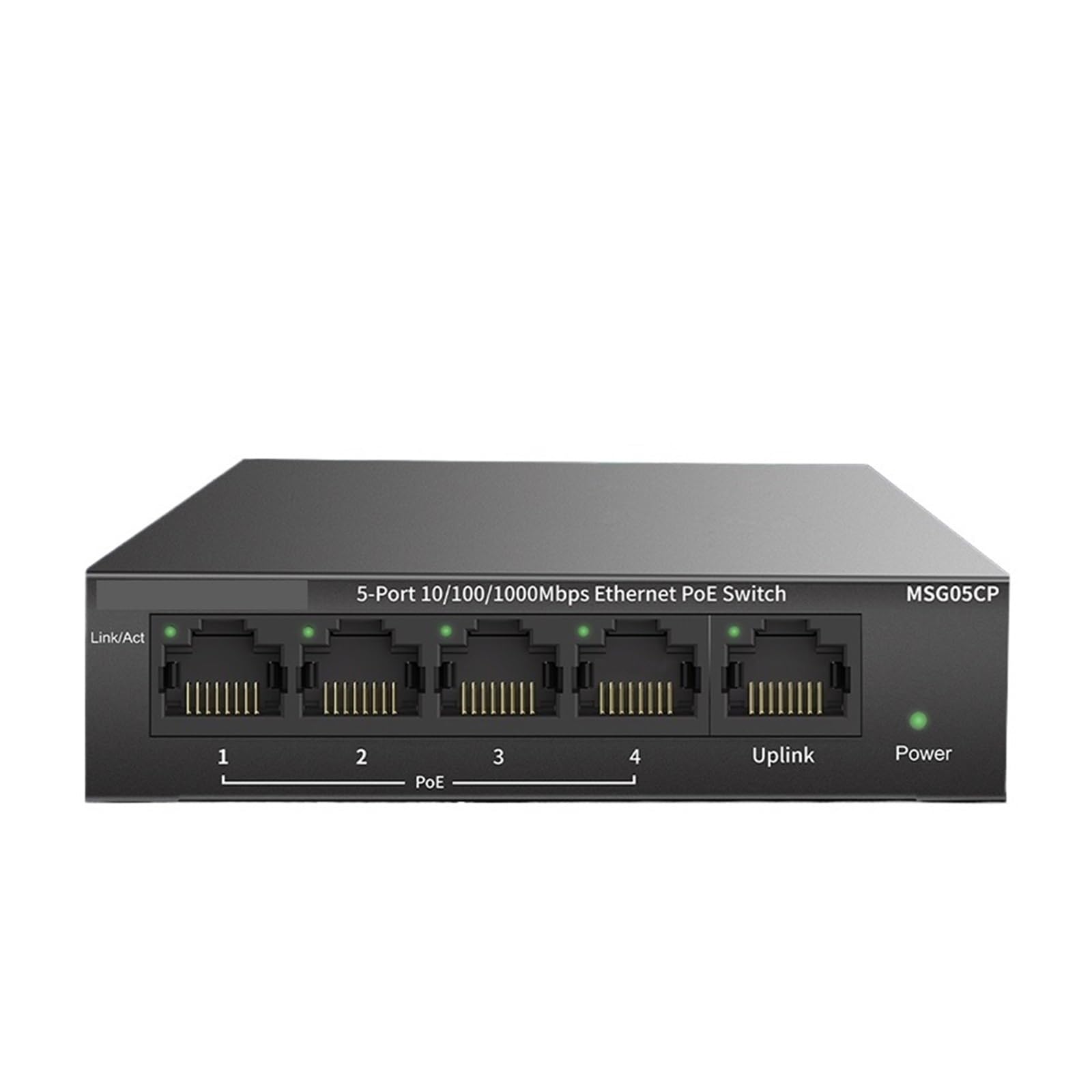 OSHZIKJII 5 Port Gigabit P-O//E Switch IEEE802.3af 43W P-O//E 1000Meter Switch(U/.K Adapter)