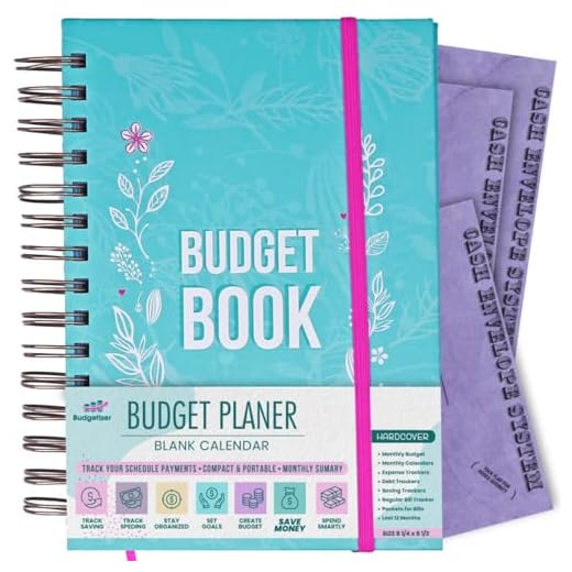 Budget Planner Bill Organizer Book - (Non-Dated) Monthly Budget Notebook and Expense Tracker – Finance Planner Bundled with Cash Envelopes – Budget Ledger with Pockets