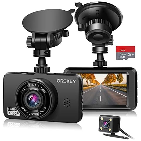 ORSKEY Dual Lens 1080P Dash Cam Cover