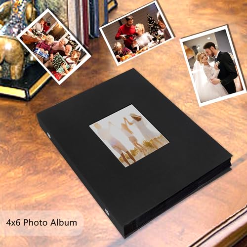 Miaikoe Photo Album 6x4 300 Pockets Slip in Large Capacity Album for Family Wedding Anniversary Linen Album Book Holds 300 Horizontal 10x15cm Photos(300 Pockets - Image 3