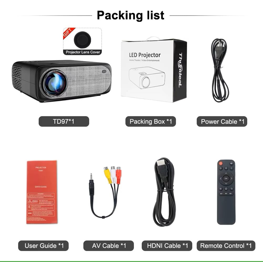 TD97 Pro Mini Proiettore Full HD 1080P WiFi 5G Android 4K Proiettore Portatile TD92 Pro per Home Theater Film 3D