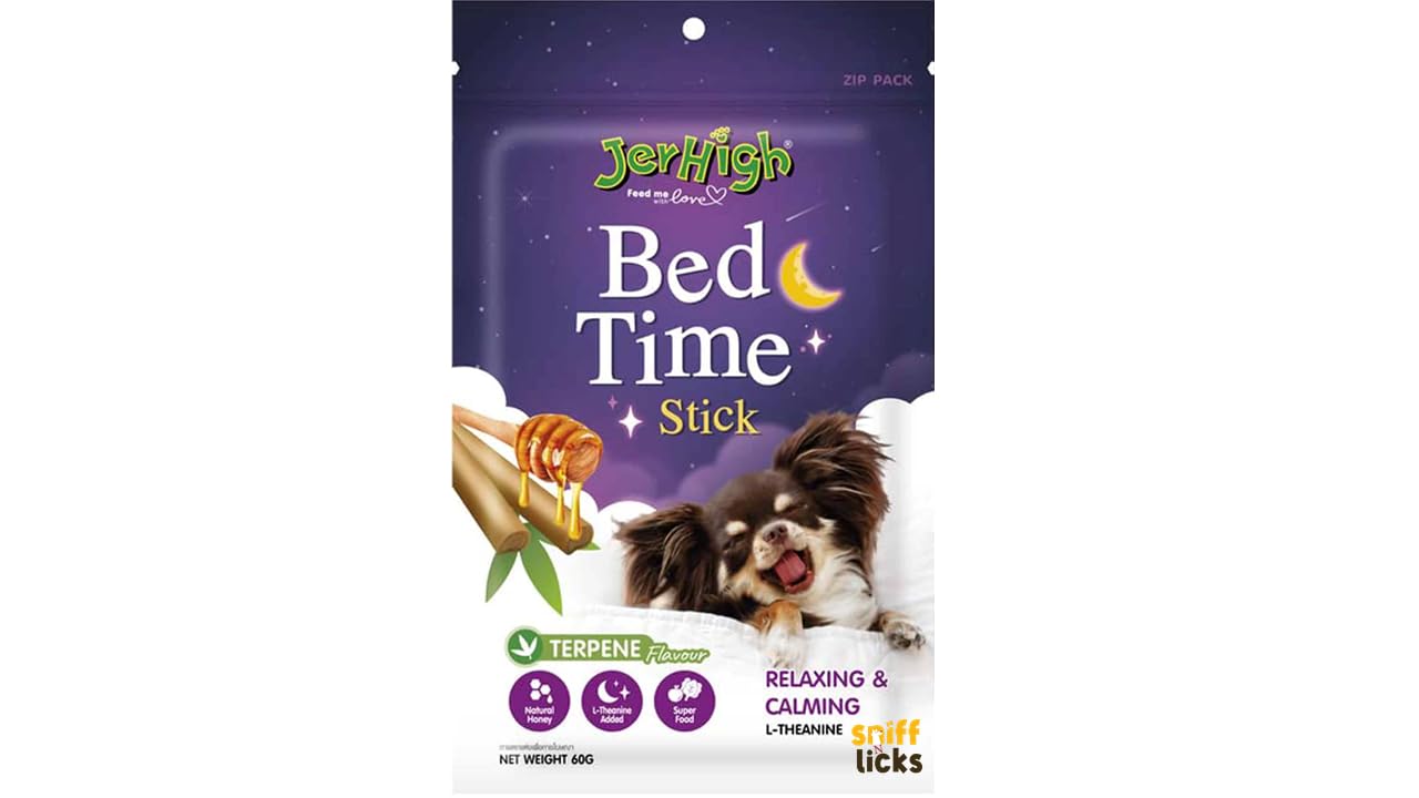 Jerhigh Dog Treat for Relaxing & Calming - Bed Time Stick Added Super Food & Natural Honey (Pack of 6) by Sniff N Licks (B0CSK1VDBF) Amazon Price History, Amazon Price Tracker