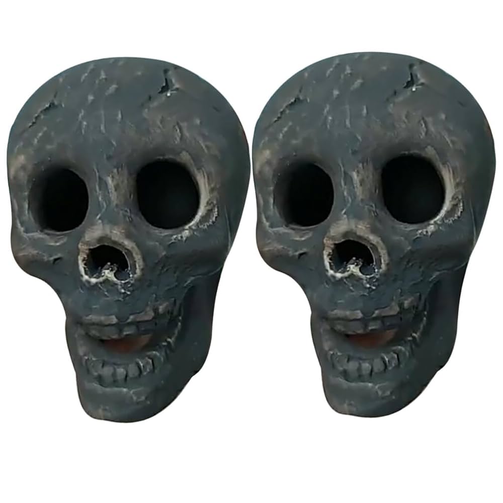 Amazon.co.jp: Totority ミニ 焼けた 頭蓋骨 置物 2個 人間