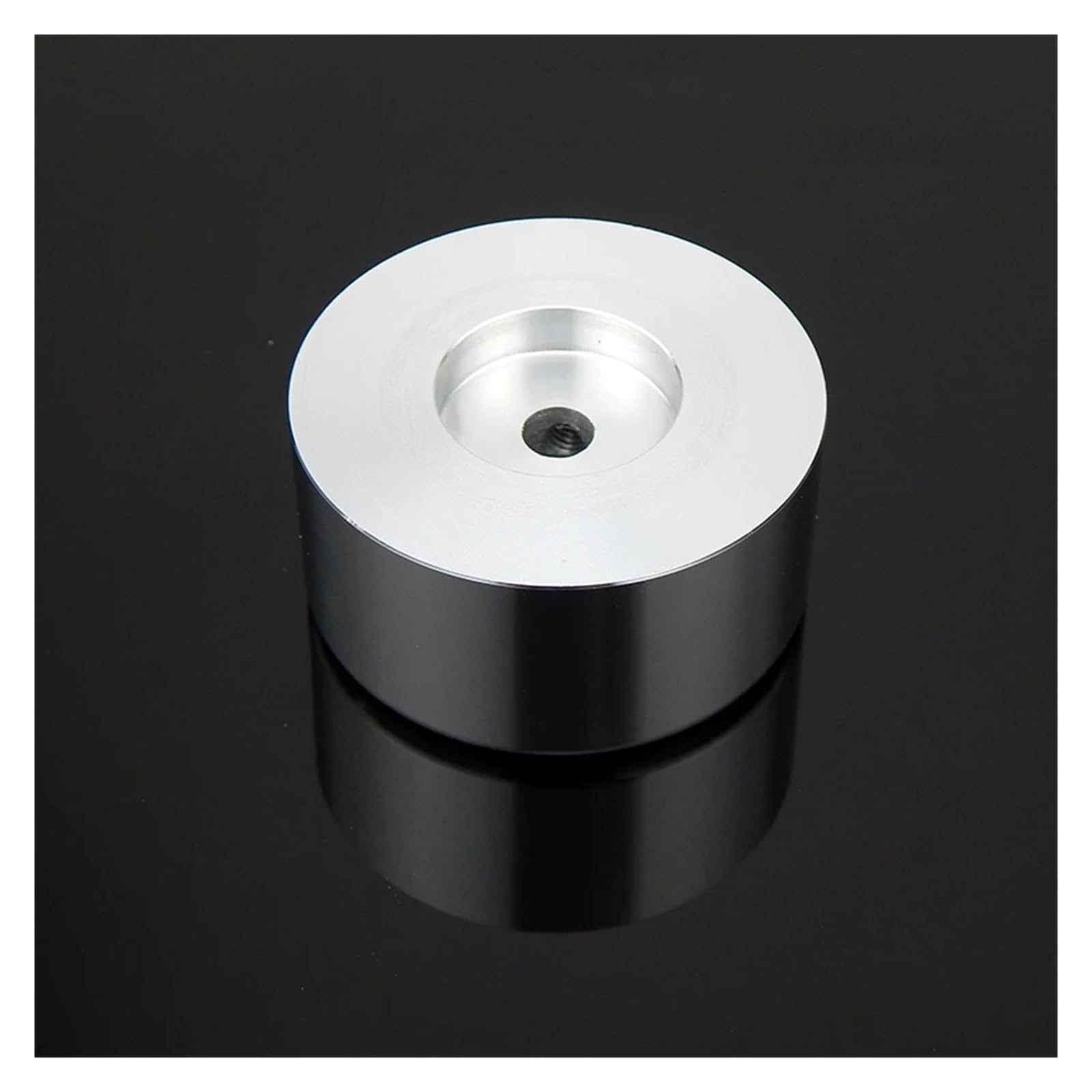 Manopola Di Controllo Del Volume In Alluminio Massiccio  Argento Nero Opaco 32x13mm Per Potenziometro~p147177385 - Foto 8