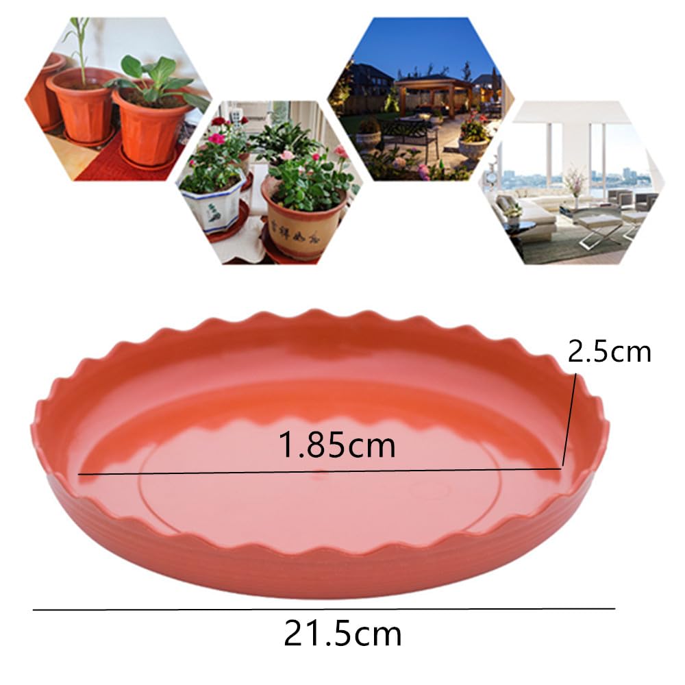 Coupelle Plastique CAASFOOY Lot De 10 Soucoupes Pour Pots De Fleurs - Plateaux Ronds En