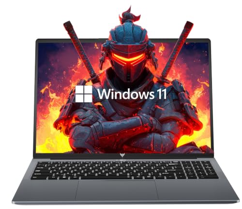 Image of KAIGERR Laptop, New Laptop Computer with Intel Quad-Core Processor(Up to 3.4GHz), 16GB RAM 512GB NVMe SSD, 16.0inch Windοws 11 Laptop 1920P FHD Display, WiFi 6, USB3.2, Type C