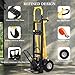Convertible Hand Truck Dolly Cart,3-in-1 Industrial Aluminum Hand Truck,1000 Lbs Capacity Hand Trucks Heavy Duty Dolly Cart with Solid Wheels and Straps for Moving Transport (Black Yellow)