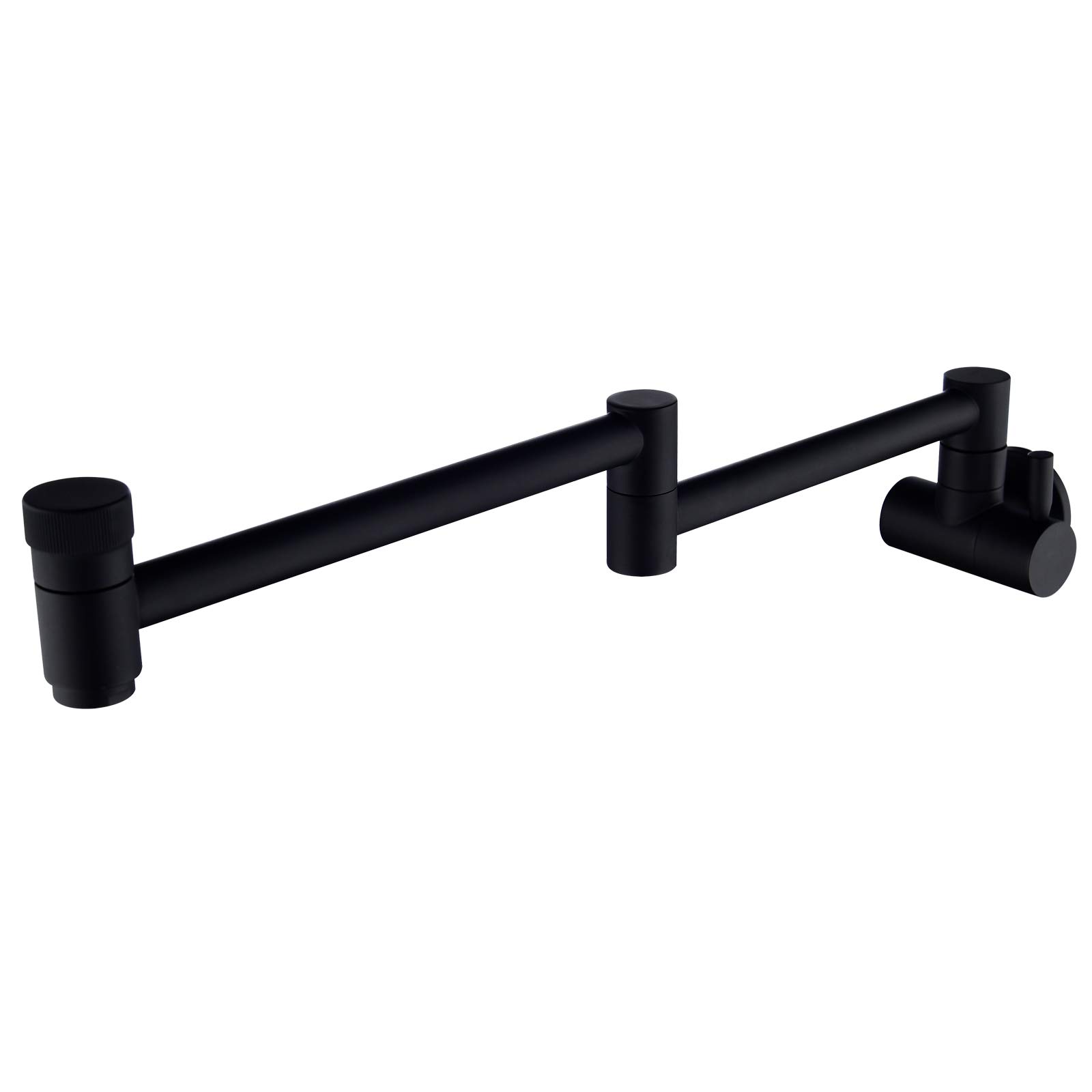 Yjyjy Black Faucet Brass Pot Filler Faucet Single Cold Water Kitchen Faucet Commercial Kitchen Sink Tap Folding Stretchable Double Joint Swing Arms Single Hole Two Handles Wall Mount Sink Faucet Econ Thriving Tap